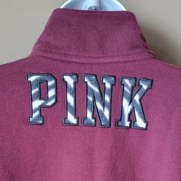PINK by Victoria's Secret Women's Half Zip Pullover Comfy Sweatshirt Size Small - Picture 6 of 10